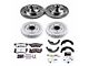 PowerStop Z26 Street Warrior Brake Rotor, Drum and Pad Kit; Front and Rear (74-78 Firebird)