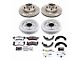 PowerStop Z26 Street Warrior Brake Rotor, Drum and Pad Kit; Front and Rear (79-81 Firebird w/ Rear Drum Brakes)