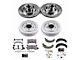 PowerStop Z26 Street Warrior Brake Rotor, Drum and Pad Kit; Front and Rear (85-92 Firebird w/ Rear Drum Brakes)