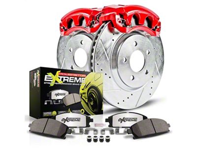 PowerStop Z26 Street Warrior Brake Rotor, Pad and Caliper Kit; Front (82-92 Firebird w/o Performance Package)