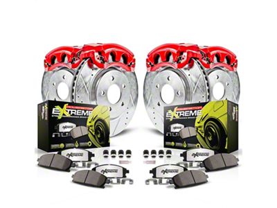 PowerStop Z26 Street Warrior Brake Rotor, Pad and Caliper Kit; Front and Rear (94-97 Firebird w/ Rear Disc Brakes)