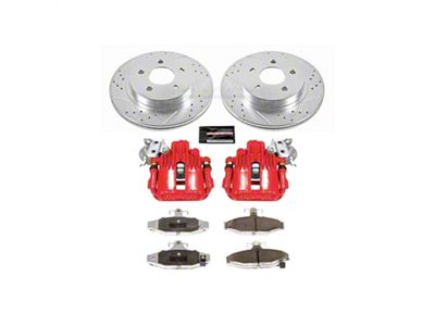 PowerStop Z26 Street Warrior Brake Rotor, Pad and Caliper Kit; Rear (93-97 Firebird w/ Rear Disc Brakes)