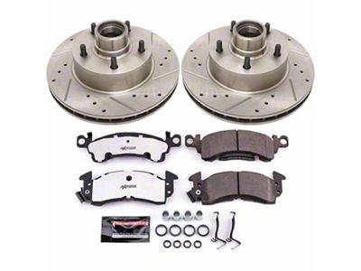 PowerStop Z26 Street Warrior Brake Rotor and Pad Kit; Front (79-81 Firebird)