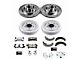 PowerStop Z36 Extreme Truck and Tow Brake Rotor, Drum and Pad Kit; Front and Rear (1984 Firebird w/ Rear Drum Brakes)