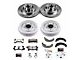 PowerStop Z36 Extreme Truck and Tow Brake Rotor, Drum and Pad Kit; Front and Rear (85-92 Firebird w/ Rear Drum Brakes)