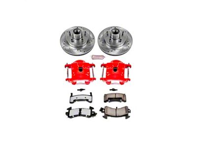 PowerStop Z36 Extreme Truck and Tow Brake Rotor, Pad and Caliper Kit; Front (82-92 Firebird w/o Performance Package)