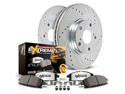 PowerStop Z36 Extreme Truck and Tow Brake Rotor and Pad Kit; Front (82-92 Firebird w/o Performance Package)