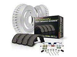 PowerStop OE Replacement Brake Drum and Pad Kit; Rear (55-57 150, 210, Bel Air, Nomad)