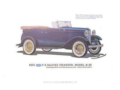 Print - 1932 Ford Deluxe Phaeton B35 - Unframed