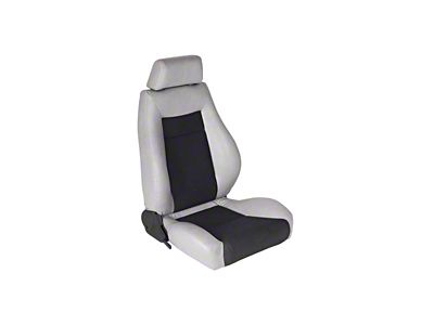 Procar Elite Series 1100 Reclining Seat; Grey/Black; Passenger Side (Universal; Some Adaptation May Be Required)