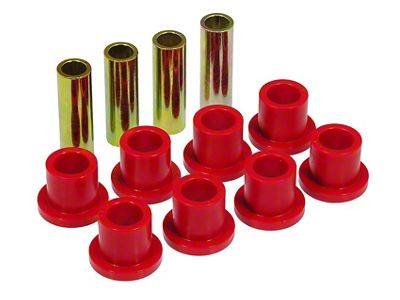 Prothane Leaf Spring Bushings; Red (73-79 F-100)