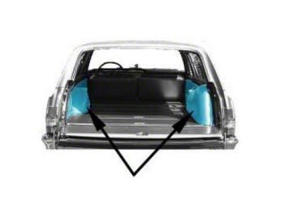 PUI Chevelle Cargo Area Cover Set, 4-Door Wagon, Saddle, 1964