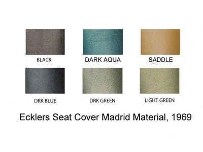 PUI Chevelle Rear Seat Covers, 4-Door Sedan, 1969