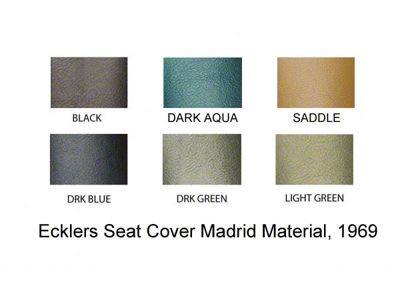 PUI Chevelle Rear Seat Covers, Second Row, Wagon, 1969