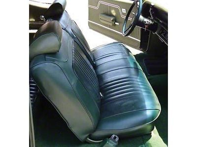 PUI Chevelle Seat Covers, Bench, Front, Coupe & Convertible, Jade Green, 1971