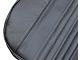 PUI Chevelle Seat Covers, Bucket, Leather, Coupe & Convertible, Black, 1970