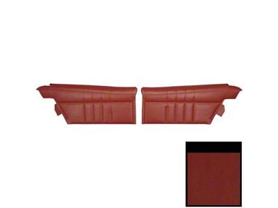 PUI Interiors Pre-Assembled Rear Panels; Red (1965 Impala 2-Door Hardtop)