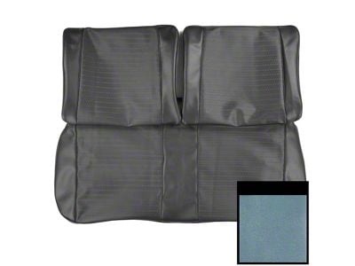 PUI Interiors Front Bench Seat Upholstery Kit; Light Blue (1966 Chevy II)