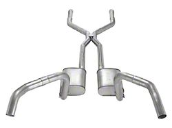 Pypes 3-Inch Crossmember-Back Exhaust System with H-Pipe; Quarter Panel Exit (67-69 Camaro)