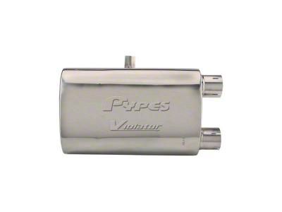 Pypes Violator Same Side Offset Muffler; 2.50-Inch/2.50-Inch Outlet (Universal; Some Adaptation May Be Required)