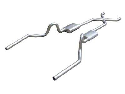 Pypes Crossmember-Back Exhaust System with X-Pipe; Polished (64-72 GTO, LeMans, Tempest)