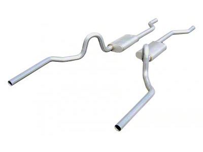 Pypes Race Pro Crossmember-Back Exhaust System with 14-Inch Muffler (64-72 GTO, LeMans, Tempest)