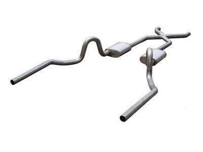 Pypes Race Pro Crossmember-Back Exhaust System with X-Pipe and 18-Inch Muffler (64-72 GTO, LeMans, Tempest)