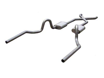 Pypes Turbo Pro Crossmember-Back Exhaust System with X-Pipe and 14-Inch Muffler (64-72 GTO, LeMans, Tempest)