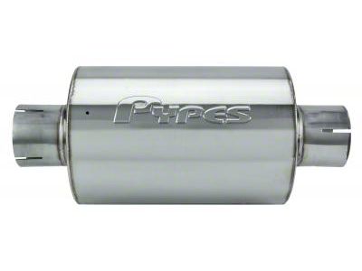 Pypes Race Pro Center/Center Muffler; 2.50-Inch Inlet/2.50-Inch Outlet (Universal; Some Adaptation May Be Required)