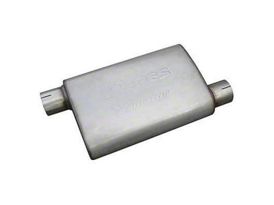 Pypes Violator Offset/Offset Muffler; 3-Inch Inlet/3-Inch Outlet (Universal; Some Adaptation May Be Required)