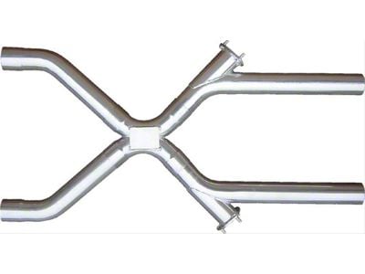 Pypes 3-Inch Universal X-Change X-Pipe Crossover Kit; Polished (64-72 Chevelle)