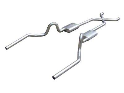 Pypes Crossmember-Back Exhaust System with X-Pipe; Polished (64-72 Cutlass)