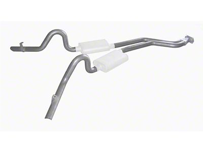 Pypes 4-Bolt Flat Flange Converter-Back Exhaust System with X-Pipe; Quarter Panel Exit (78-88 Monte Carlo)