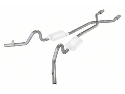 Pypes Crossmember-Back Exhaust System with X-Pipe; Quarter Panel Exit (78-88 Monte Carlo)