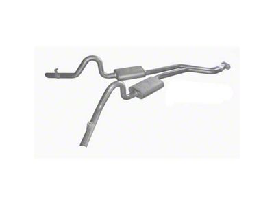 Pypes Race Pro 4-Bolt Flat Flange Converter-Back Exhaust System with X-Pipe; Quarter Panel Exit (78-88 Monte Carlo)