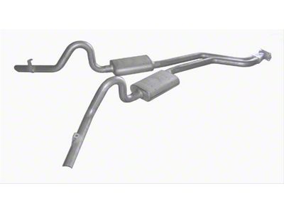 Pypes Street Pro 4-Bolt Flat Flange Converter-Back Exhaust System with X-Pipe; Quarter Panel Exit (78-88 Monte Carlo)