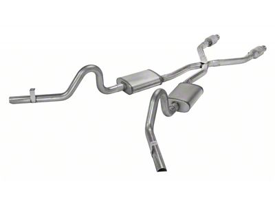 Pypes Turbo Pro Crossmember-Back Exhaust System with X-Pipe; Quarter Panel Exit (78-88 Monte Carlo, Excluding SS)