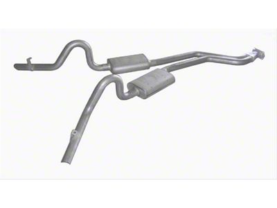 Pypes Violator 4-Bolt Flat Flange Converter-Back Exhaust System with X-Pipe; Quarter Panel Exit (78-88 Monte Carlo)