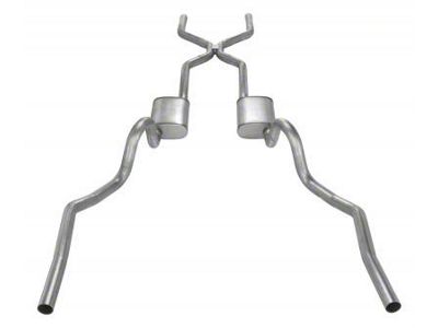 Pypes Crossmember-Back Exhaust System with H-Pipe (64-72 Gran Sport, GS 350, GS 400, GS 455, Skylark)