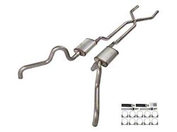 Pypes Street Pro Crossmember-Back Exhaust System with X-Pipe; Quarter Panel Exit (66-70 Fairlane)