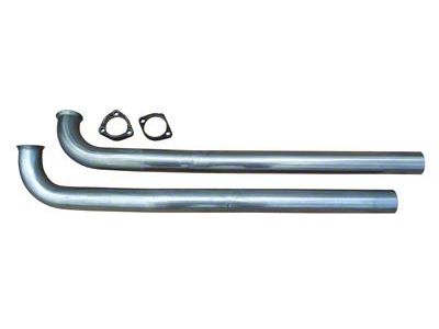 Pypes 2.50-Inch Exhaust Manifold Down-Pipes for HO or Ram Air; 2-Bolt Flange (70-81 Firebird)