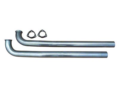 Pypes 2.50-Inch Exhaust Manifold Down-Pipes for HO or Ram Air; 3-Bolt Flange (70-81 Firebird)