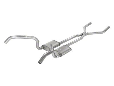 Pypes 3-Inch Street Pro Crossmember-Back Exhaust System with H-Pipe; Quarter Panel Exit (67-69 Firebird)