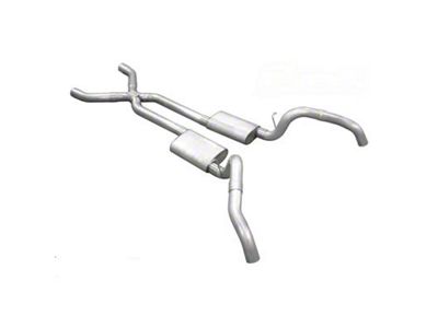 Pypes Race Pro Crossmember-Back Exhaust System with X-Pipe; Quarter Panel Exit (67-69 Firebird)