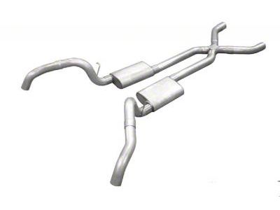 Pypes Street Pro Crossmember-Back Exhaust System with X-Pipe; Quarter Panel Exit (67-69 Firebird)