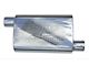 Pypes Race Pro Offset/Offset Muffler; 2.50-Inch Inlet/2.50-Inch Outlet; 304 Stainless (Universal; Some Adaptation May Be Required)