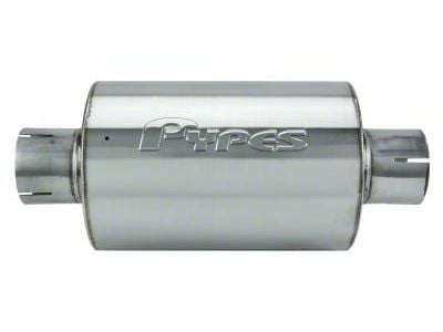 Pypes Race Pro Center/Center Muffler; 2.50-Inch Inlet/2.50-Inch Outlet (Universal; Some Adaptation May Be Required)