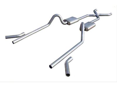 Pypes Race Pro Crossmember-Back Exhaust System with X-Pipe and 18-Inch Muffler (55-57 V8 150 Hardtop, Sedan, 210 Hardtop, Sedan, Bel Air Hardtop, Sedan)