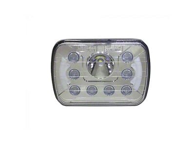 Quake LED Tempest High/Low Half LED Headlights; Chrome Housing; Clear Lens (84-96 Corvette C4)