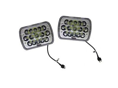 Quake LED Tempest High/Low LED Headlights; Chrome Housing; Clear Lens (84-96 Corvette C4)